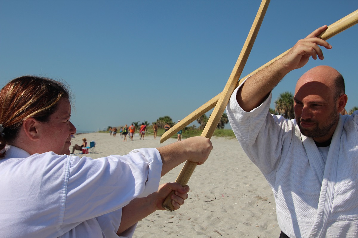 Aikido practice at the dojo